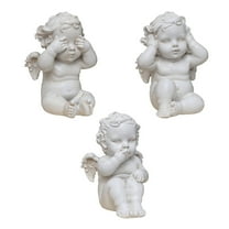 MLINS 3 Pcs Angel Figurines Statue Garden Little Ornament Desktop Baby Miss
