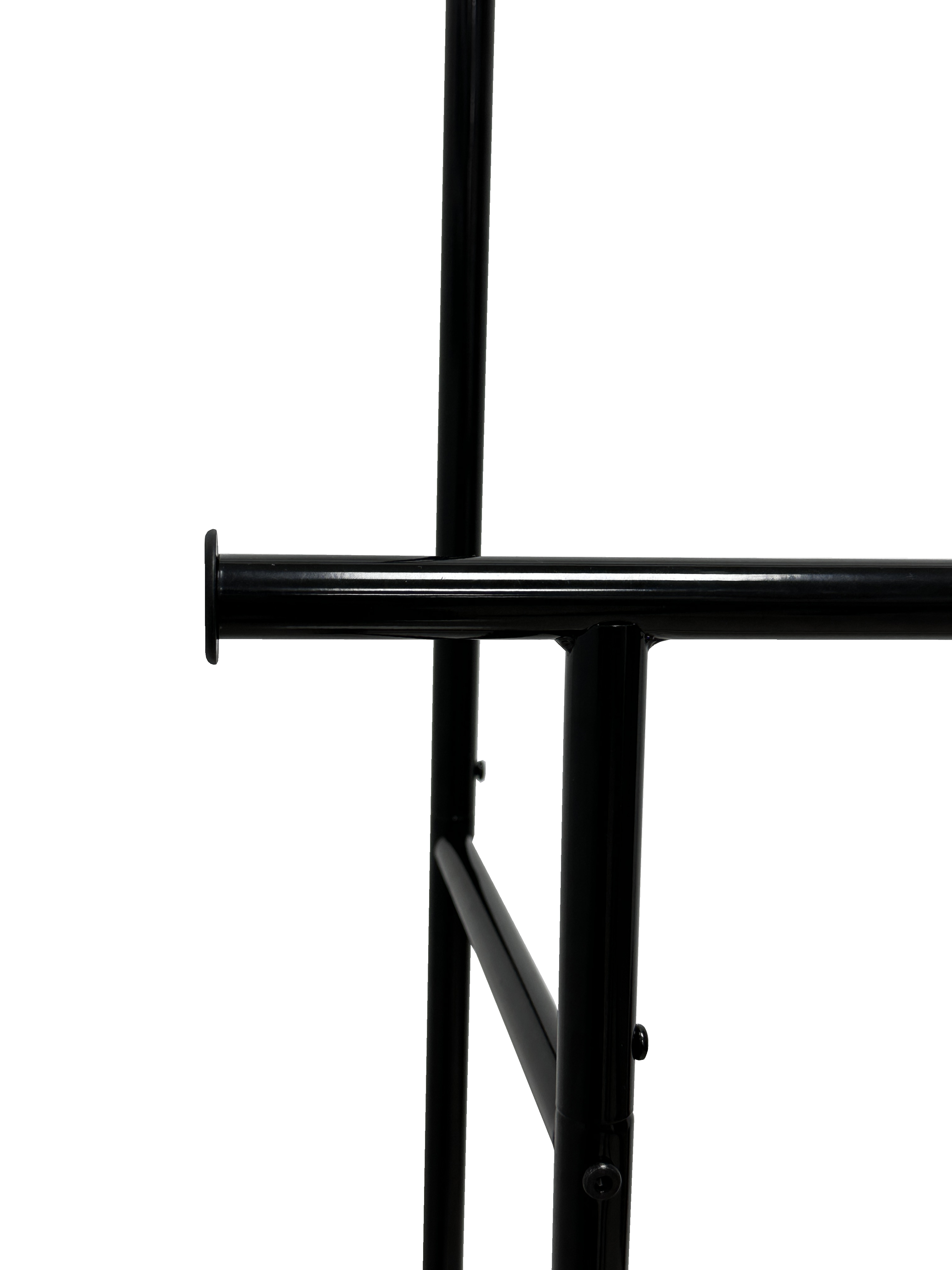 MAINSTAYS MAINSTAYS DOUBLE GARMENT CLOTHES RACK, RICH BLACK, METAL FRAME
