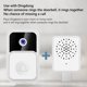 thumbnail image 2 of Tuya 1080P Wireless Door Bell Camera Night Vision 2.4G WiFi Intercom (Black), 2 of 8