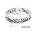 thumbnail image 6 of ChainsHouse Silver Cuban Link Bracelet for Men Chunky 8mm/12mm/17mm Width Men's Chain Bracelets Stainless Steel Punk Jewelry Gift, 6 of 9