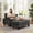 Dark Gray, variant on 54" Armchair, Single Sofa, Lounge Chair With Corduroy Fabric Rotating Table Board Bluetooth Speaker For Living Room Apartment, Black