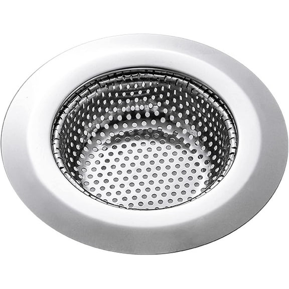 Stainless Steel Kitchen Sink Strainer, Bathtub Hair Catcher Anti-Blocking Universal Stainless Steel Toilet Shower Basin Drain Filter for Kitchen Silver
