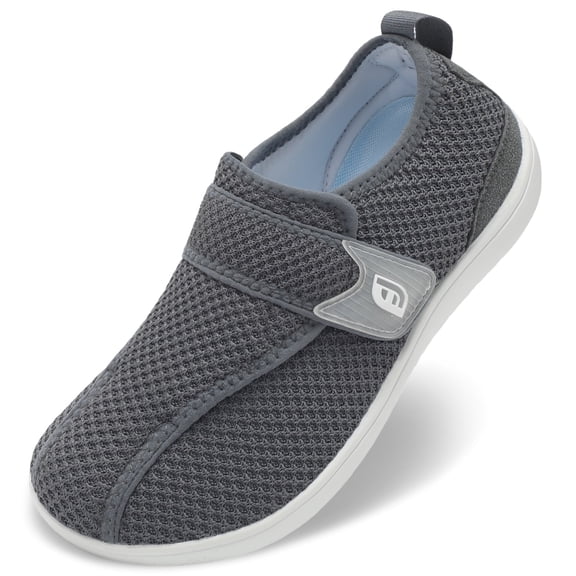 Barerun Diabetic Wide Walking Shoes for Women Men with Adjustable Zero Drop Non Slip Casual Sneakers