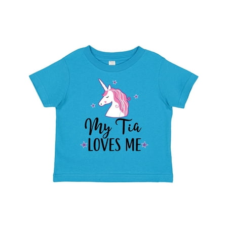 

Inktastic My Tia Loves Me Unicorn Gift Toddler Toddler Girl T-Shirt