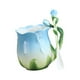 thumbnail image 4 of Taza de café de flores tazas de rosa bebida taza de cerámica taza de la mañana caca para beber taza de té de para jugo de té leche de café azul, 4 of 8