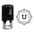 thumbnail image 1 of Printtoo Square Swirl Border Alphabet U Monogram Initial Self Inking Rubber Stamp Office Stationary, 1 of 3