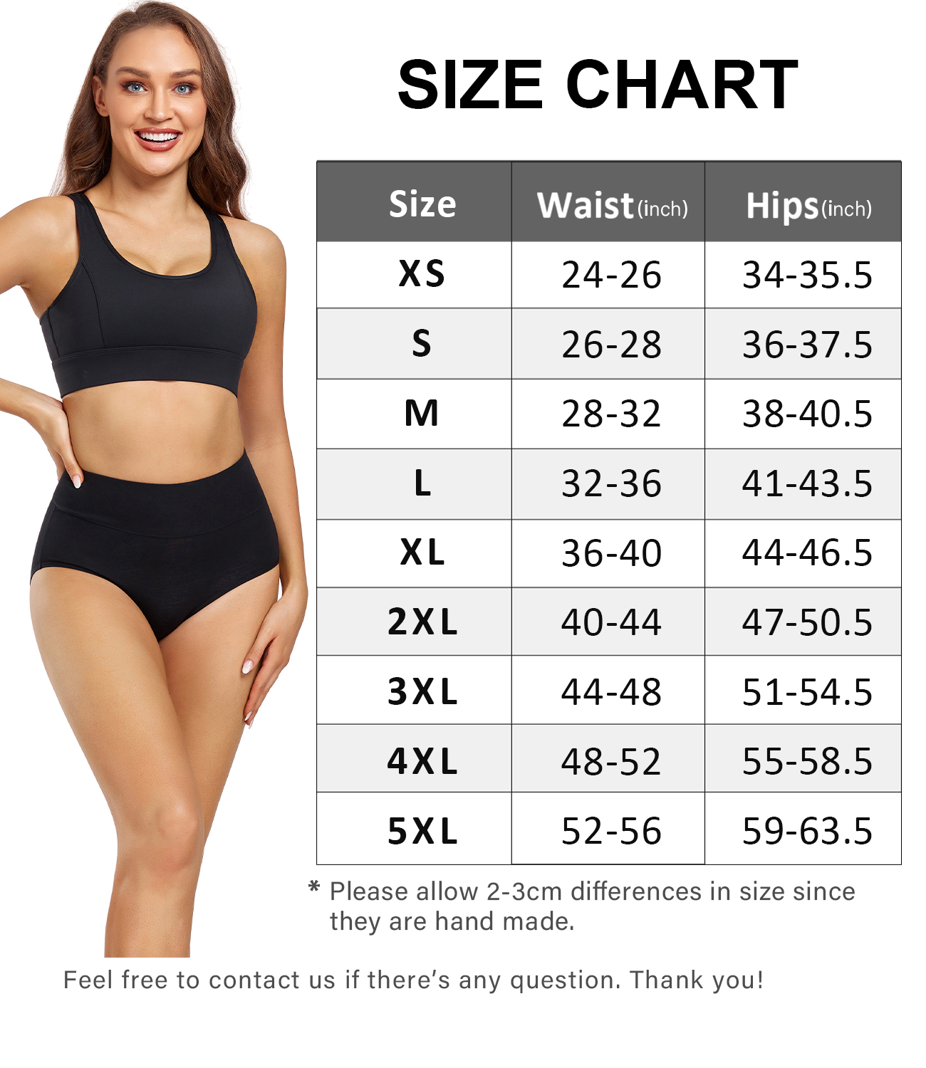 Wirarpa Women's High Waisted Cotton Briefs, 4-Pack photo 5