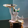 thumbnail image 2 of Escultura de Francés, estatua de perro, almacenamiento de tículos diversos, figurita de Animal, organizador de escritorio pa decoración de Gris Sunnimix llavero de estatua de resina, 2 of 7