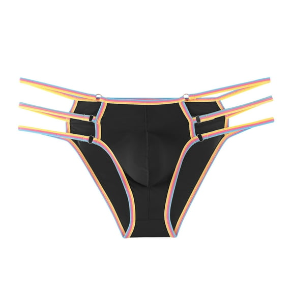 Gxdcog Men's Sexy Bandage G-String Men Stretch Strap Waistband Briefs Bulge Pouch Thong Bikini Underwear Sleepwear Lingerie Underpants Knickers