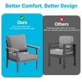 thumbnail image 3 of Muphyers 6 Piece Aluminum Patio Furniture Set, All Weather Patio Conversation Sets, Swivel Rocking Chairs and Ottomans, 5.1" Cushions Outdoor Couch for Porch, Garden, Backyard, Deck,Gray, 3 of 15