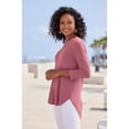 thumbnail image 6 of LASCANA Women's Slit Back 3/4 Sleeve Top Ties, 6 of 6