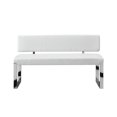 thumbnail image 3 of Posh Living Mabel 29" PU Leather Upholstered Bench in White/Chrome, 3 of 8