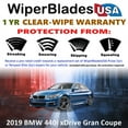 thumbnail image 2 of 2019 BMW 440i xDrive Gran Coupe Beam Wiper Blades Wipers w/1yr Warranty (Set of 2), 2 of 5