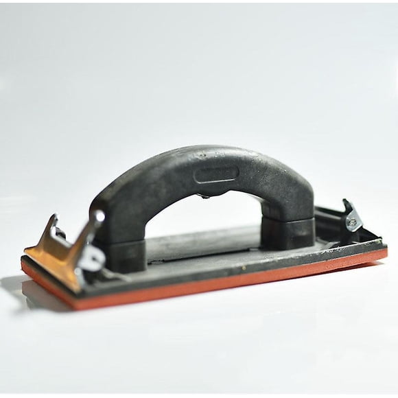 Hand sander with handle Hand sander Small wooden hand sander, for sanding the contours of wood and metal. --Black