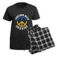 thumbnail image 5 of CafePress - Together With Ukraine Women's Dark Pajamas - Women's Short Sleeve Print T-Shirt and Pants Dark Cotton Pajama Set, 5 of 7