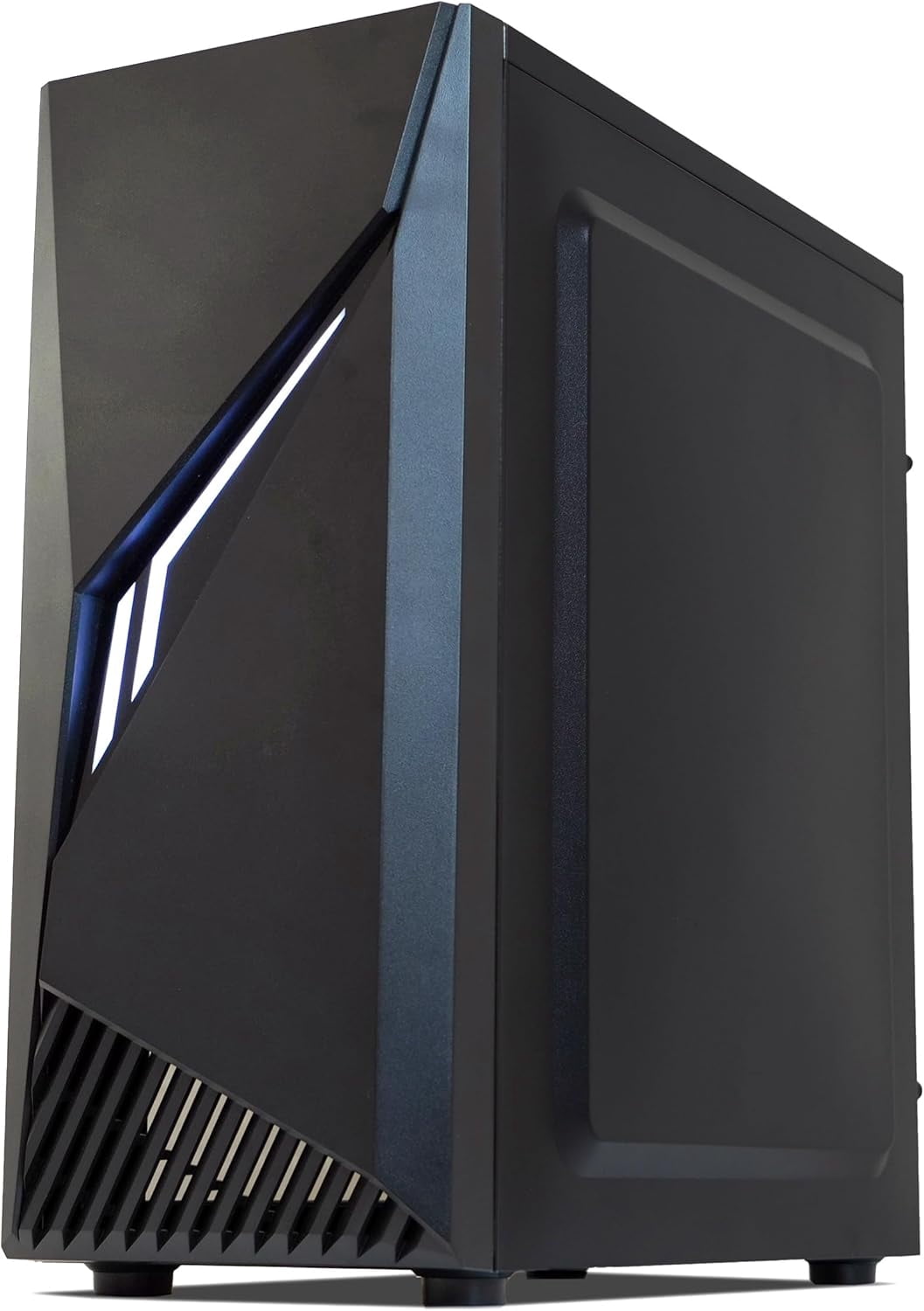 Mid-tower gaming case - with control buttons on the light bar, full tempered glass side panels, pre-installed 1120 fans, 3.0, desktop computer case