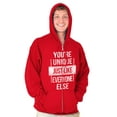 thumbnail image 5 of Unique Like Everyone Else Funny Unisex Plus Size Zip Hoodie Brisco Brands 3X, 5 of 6