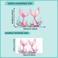 thumbnail image 4 of Adhesivos de pared con forma de cola de sirena en acuarela con coral y burbujas, 4 of 4
