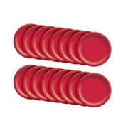 Amscan Go Brightly Solid Dessert Paper Plates, 6-3/4", Red, Pack Of 16 Plates