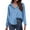 Blue, variant on FAIWAD Womens Button Down Shirts Long Sleeve Dress Shirts Flowy Collared Work Office Business Blouses Chiffon Tops