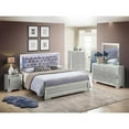 thumbnail image 2 of Passion Furniture Madison Silver Champagne Queen Panel Beds, 2 of 6