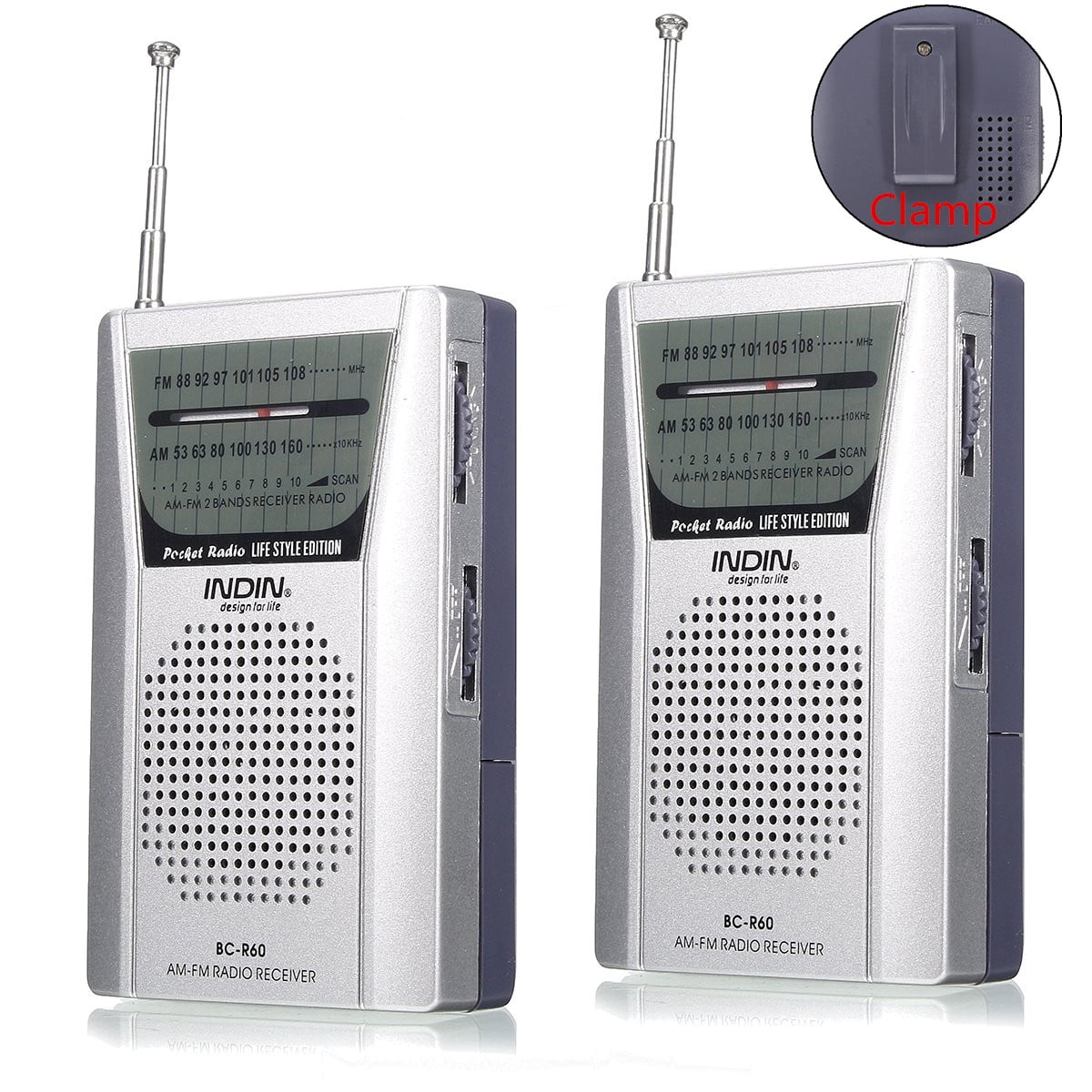 2 Pcs Mini Portable Telescopic Antenna Am Fm 2 Band Travel Radio World Receiver Music Player Outdoor Speaker Mp3 With Clamp Jack 3 5mm Gift For Grandma Grandpa Walmart Canada