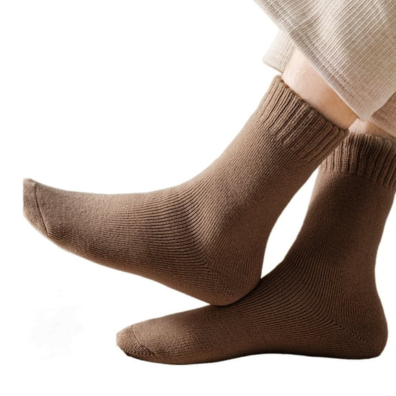 RUISINERY Winter Warm Thermal Socks for Women Men Extras Thick Insulated Heated Crews Boot Socks for Cold Weather 1 Pair