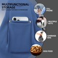thumbnail image 3 of Dog Carrier Sling - Reversible Puppy Carrier Purse with Storage Pocket, Hand-Free Dog Sling Carrier for Carry Small Dogs and Cats, Travel Safety Harness, Dog and Cat Harness(Blue), 3 of 14