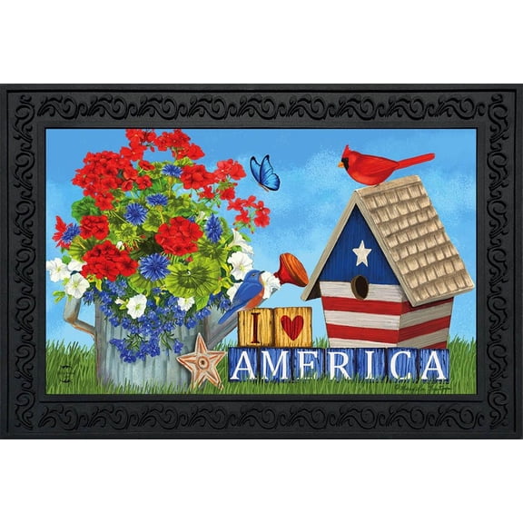 Briarwood Lane I Love America Patriotic Doormat