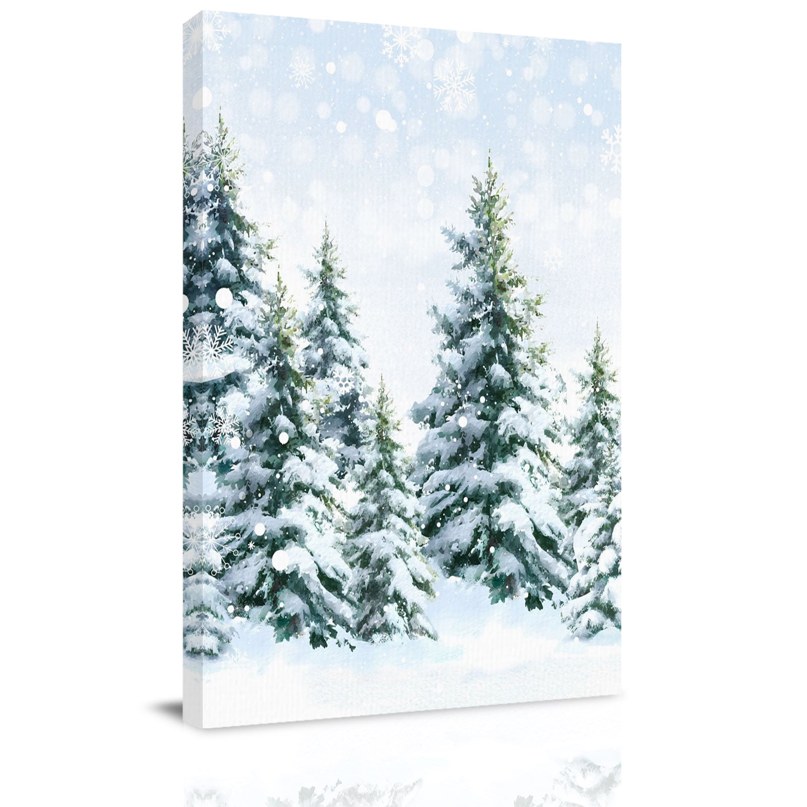 Canvas Wall Art Christmas Tree Framed Canvas Prints for Hallway Living Room Snowflake Winter Farmhouse Xmas Tree Extra Large Gallery Wrapped Wall Decor for Home Office Gifts 20 x30 Ship Next Day