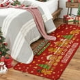thumbnail image 4 of 3PCS Kitchen Mat set,Welcome Door Flannel Rug,Home Decor for Front Door,Kitchen, Bathroom,Christmas Trees Gingerbread Men Presents ,Gifts for family and friends., 4 of 9