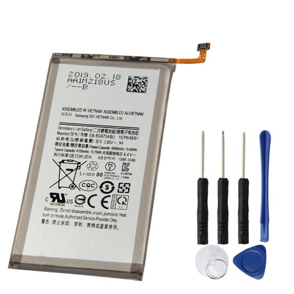 Replacement Battery with Tools for Samsung Galaxy S10 Plus, EB-BG975ABU EB-BG975ABA EB-BG975ABE