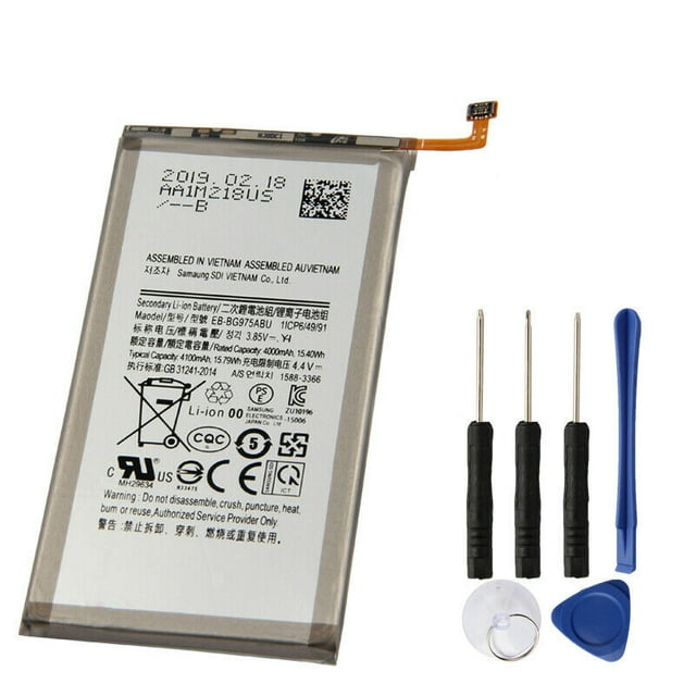Replacement Battery with Tools for Samsung Galaxy S10 Plus, EB-BG975ABU EB-BG975ABA EB-BG975ABE