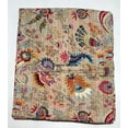 thumbnail image 3 of Handblock Traditional Pure Cotton Jungle Print Kantha Quilt, Bed Cover Throw Animal Tiger Printed Kantha Quilts With 2 Pillow Cover, 3 of 5