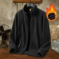 thumbnail image 3 of Dpytoraw Winter Men's Fleece Spring/Autumn Jacket With Stand Collar Zipper Casual, 3 of 5