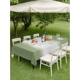 thumbnail image 4 of Outdoor Tablecloth with Umbrella Hole for Patio/Picnic/Party/Camping, Sage Green Striped Waterproof Table Cloth Rectangle Table Cover Washable, Green White Ombre Farmhouse Gradient (60"x 84"), 4 of 9