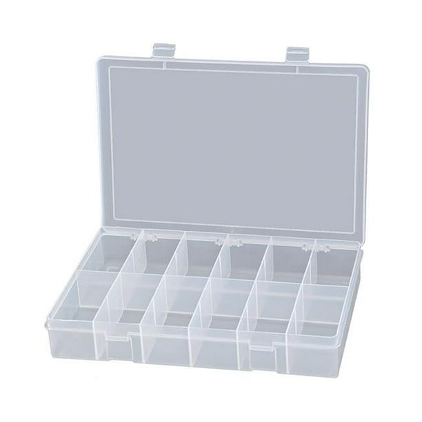 LP12CLEAR 2 in. 12 Compartment Large Plastic Box Clear - Walmart.com