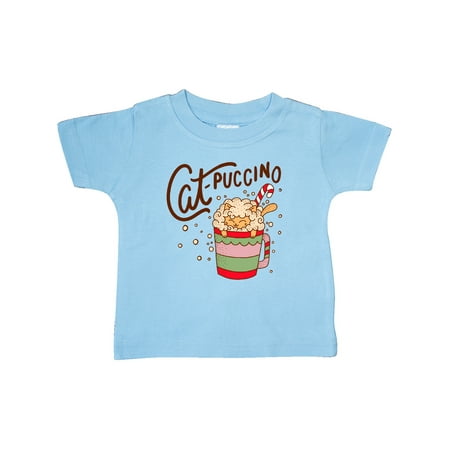 

Inktastic Christmas Cat-Puccino in Coffee Mug with Candy Cane Gift Baby Boy or Baby Girl T-Shirt