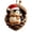 3#G, variant on Christmas Tree Ornaments, 2D Acorn Woodland Animal Hanging Ornament, Cute Animal Figurine Pendants with Red Bow, Festive Berry Accent for Xmas Holiday Home Party Decoration, Winter Decor Gift