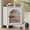 White, variant on Corner Bread Box for Kitchen Countertop, 16" Large Capacity Bread Storage Bin with Striped Glass Door,2-Layer Box with Removable Shelf, Bread Keeper for Kitchen Corner Organization,