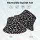 thumbnail image 2 of Balery Black White Leaves Sombreros para el sol para hombre y mujer, sombrero de pescador con UPF 50+, 2 of 6
