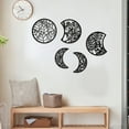 thumbnail image 4 of 5PCS Black Moon Decoration Wall-mounted 3D Moon Phase Spiritual Bedroom Wall Decor Wood Moon Appearance Adornment Natural Design Nordic Moon Decoration for Christmas Home Decoration, 4 of 8