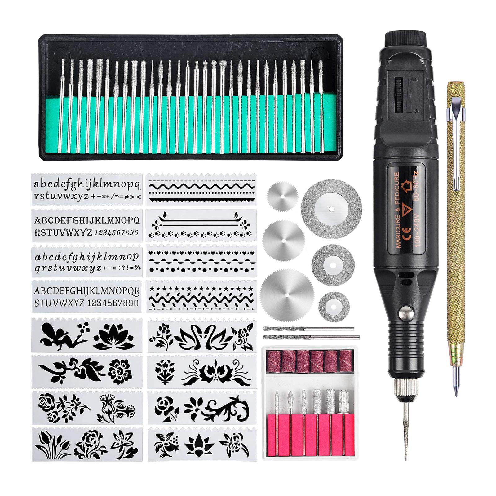 Nishiyuenyi 1 Set Engraving Tool Kit, Electric Micro Engraver Carving Etching Pen for