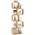 thumbnail image 1 of Gymax 5-Tier S-Shaped Bookcase w/ 5 Open Cubes Geometric Corner Display Shelf, 1 of 9