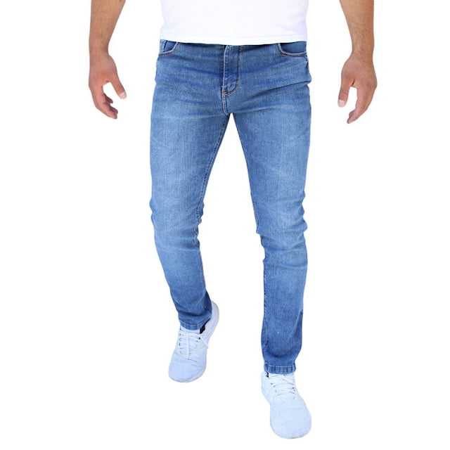 Pantalón de mezclilla stretch John Silver Corte skinny Color azul claro