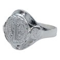 thumbnail image 2 of JOYARIS Anillo San Benito Liso Troquel Suerte Dinero Plata Ley 925 Talla 7 AN-0000621, 2 of 4
