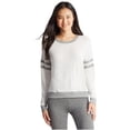 thumbnail image 2 of Suéter de pijama de Manga larga a rayas Aeropostale para mujer blanco roto extra pequeño, 2 of 2