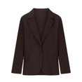 thumbnail image 4 of Women's Oversize Blazer Long Sleeve Casual Outfits 2025 Dressy One Button Down Plus Size Work Business Outerwear, 4 of 6