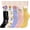 5 PACK, variant on BURIBURI Cute Patterned Crew Socks for Women Girls Fun Novelty Graphic Design Casual Cotton Dress Socks