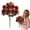 A, variant on 12.2" 10-Heads Artificial Austin Rose Bouquet - Burgundy Silk Fake Roses with Greenery, Faux Floral Arrangement for Wedding, Home Table Centerpieces & Party Decor